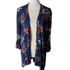 PINK CLOVER XXL BLUE FLORAL CARDIGAN